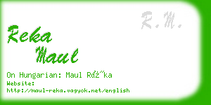 reka maul business card